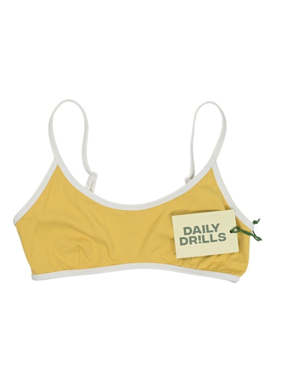 Daily Drills Go Stretch! Sports Bra in Yellow White